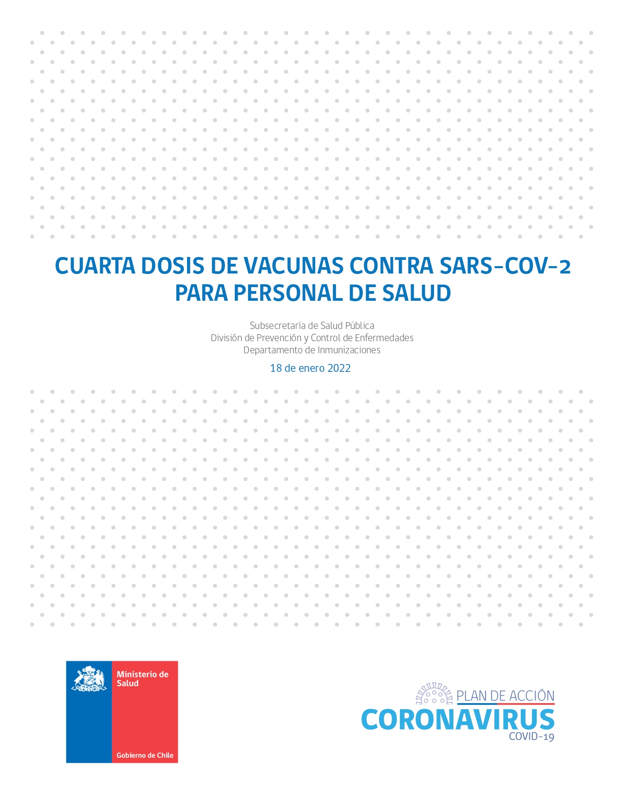 Cuarta dosis de vacuna contra Sars-Cov-2 para personal de salud