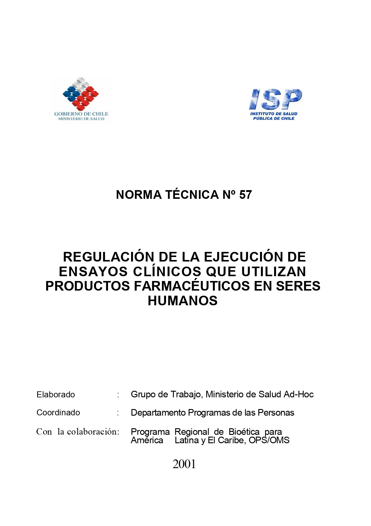Norma Técnica nº57/2001