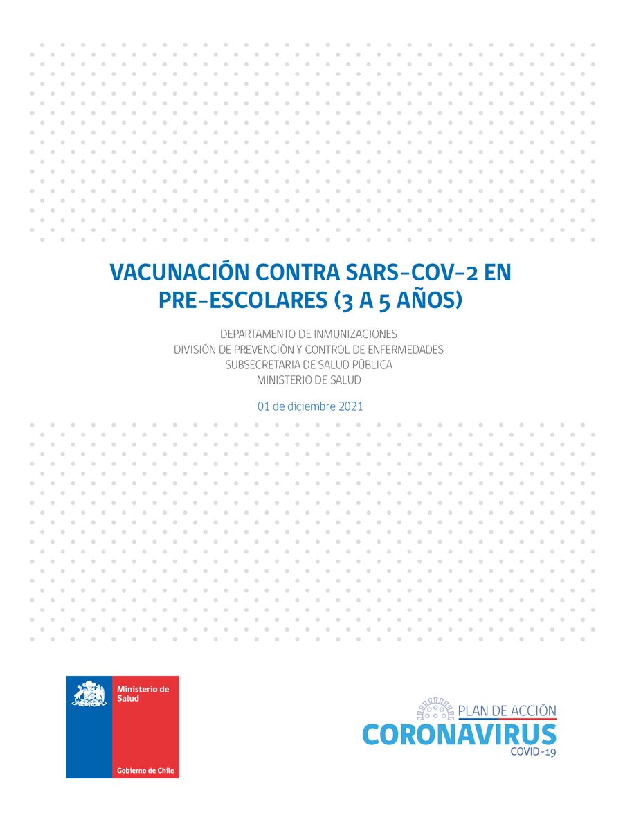 Vacunación contra Sars-Cov-2 en pre-escolares (3 a 5 años)