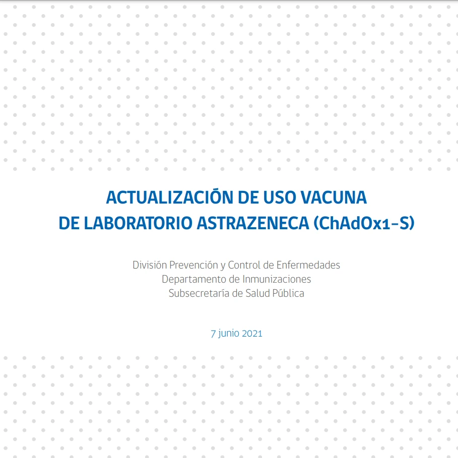 Actualización de uso vacuna de laboratorio Astrazeneca(ChadOx1-S)