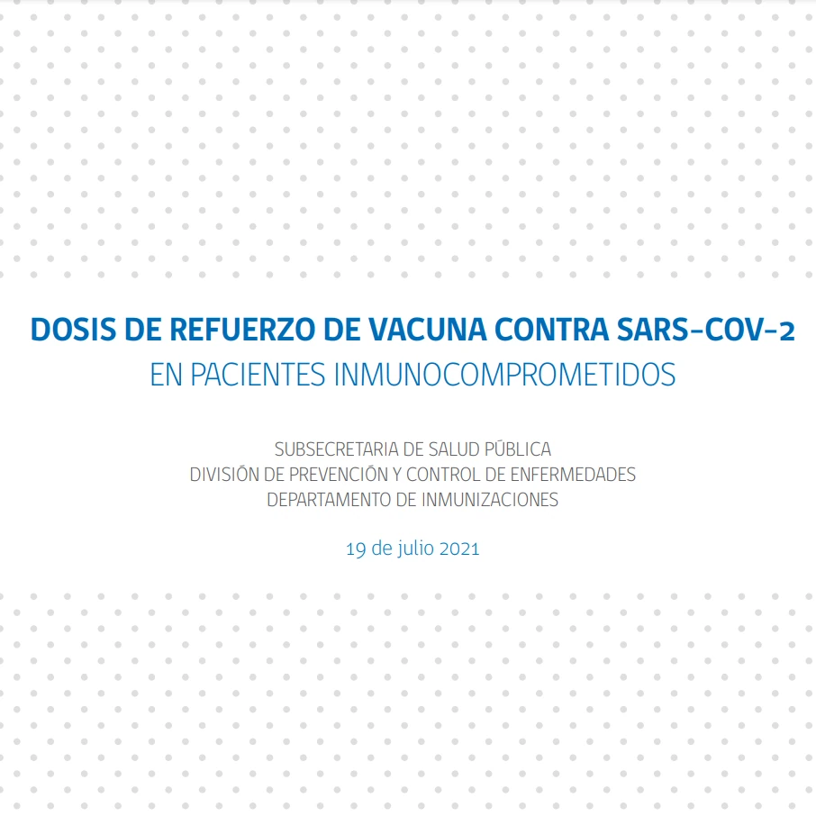 Dosis de refuerzo de vacuna contra Sars-Cov-2 en pacientes inmunocomprometidos