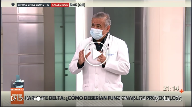 Doctor Ugarte por variante Delta: “En cinco segundos una persona se puede contagiar”