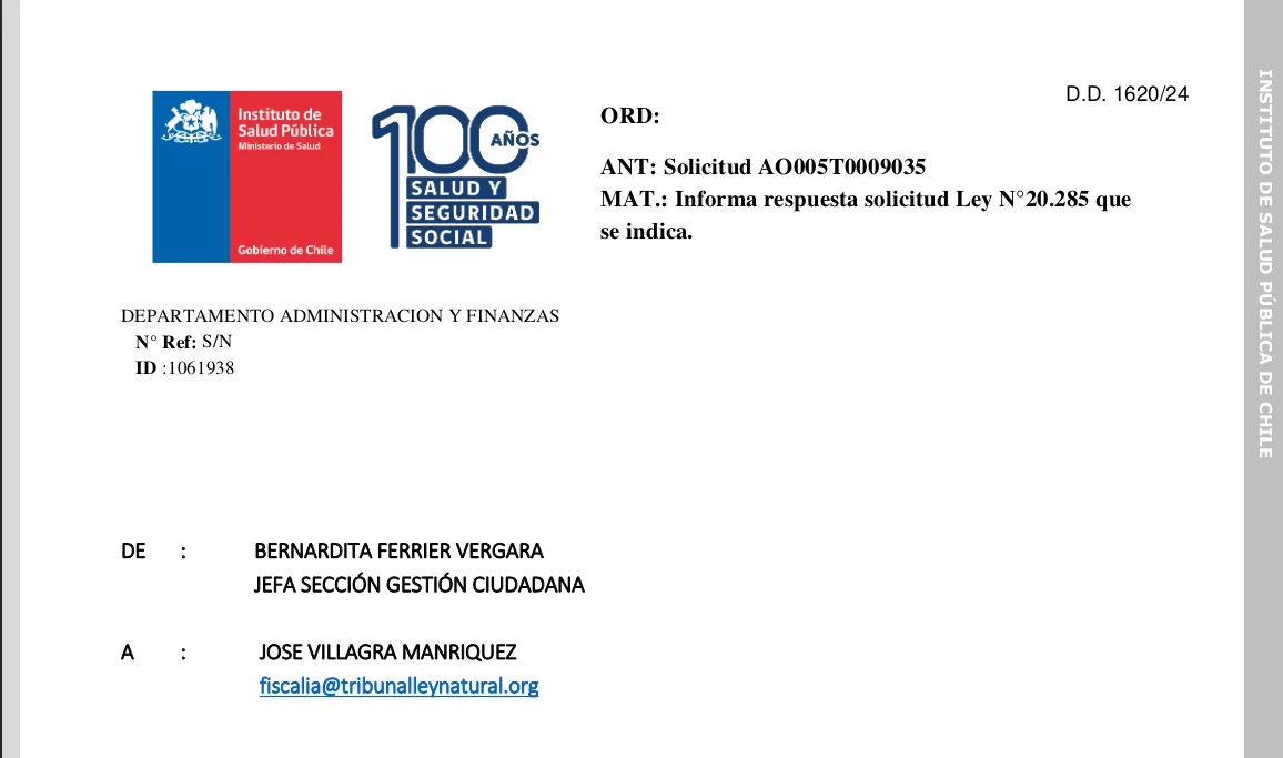 Solicitud nºAO005T0009035: Se solicita Informes de Inmunización