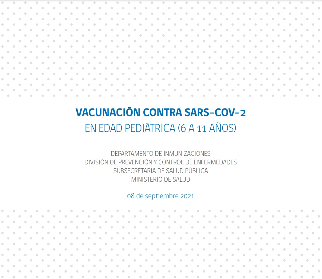 Vacunación contra Sars-Cov-2 en edad pediátrica (6 a 11 años)